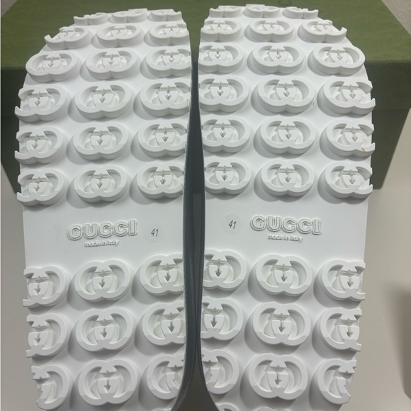 Gucci Interlocking G Glitter Rubber Platform Mules Sandals Slide - Picture 7 of 7